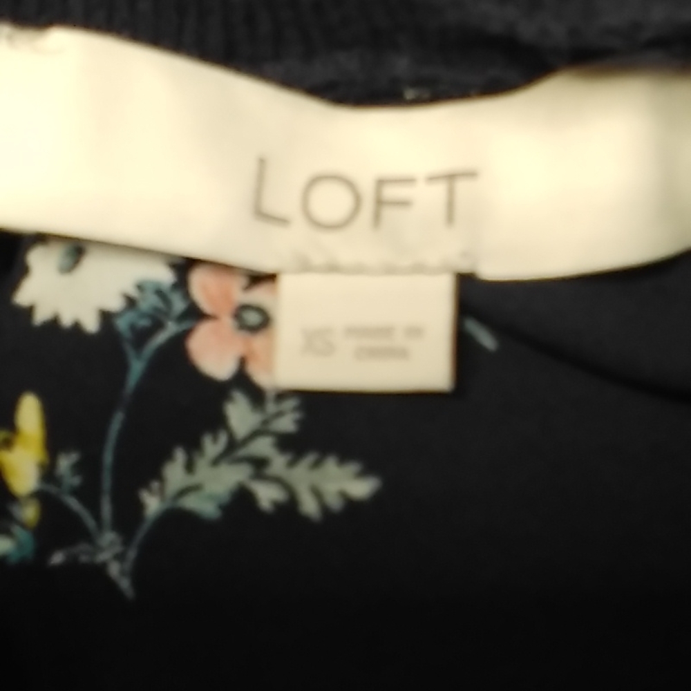 Cotton Knit cap sleeve top LOFT XS - Picture 6 of 6